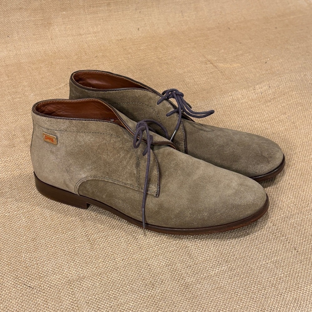 Camper Chukka Boots Mens 7 EU 40 Taupe Suede Lace Up Desert Boot Commuter